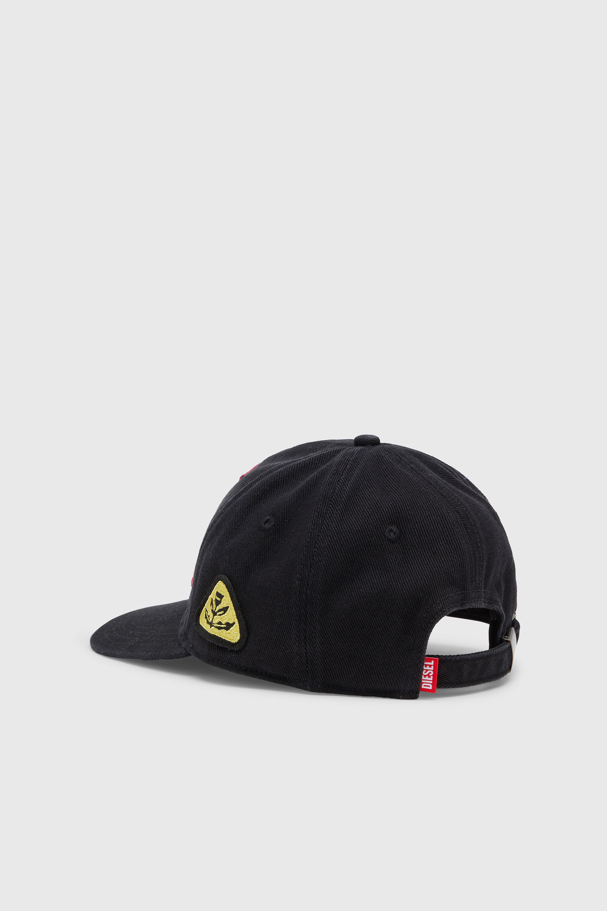 Diesel - C-SCUD, Man's Baseball cap with embroidered patches in Black - 2