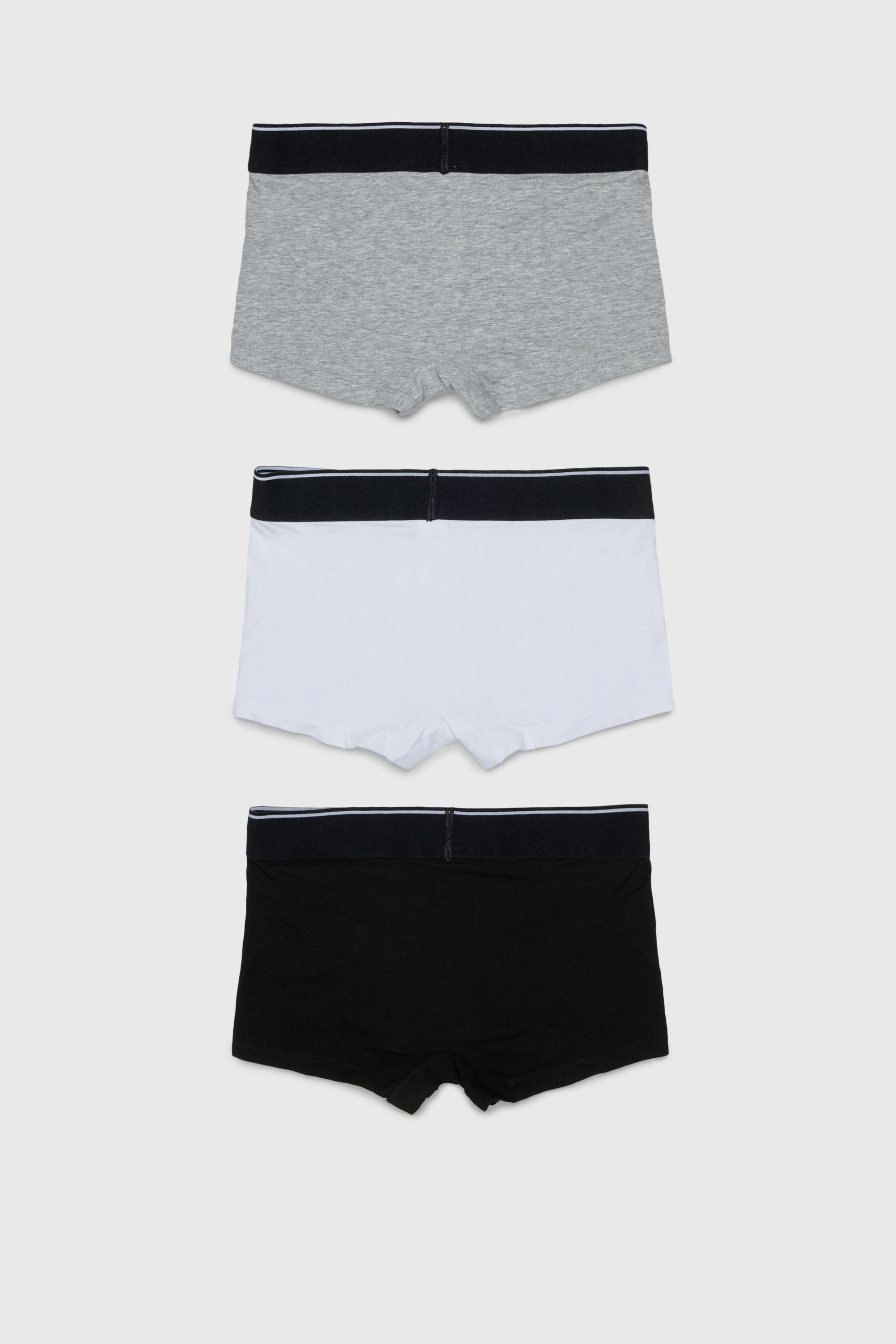 Diesel - UM-UGINTRIPACK-DD, Man's 3-pack boxer briefs in stretch cotton in Black/Grey - 2