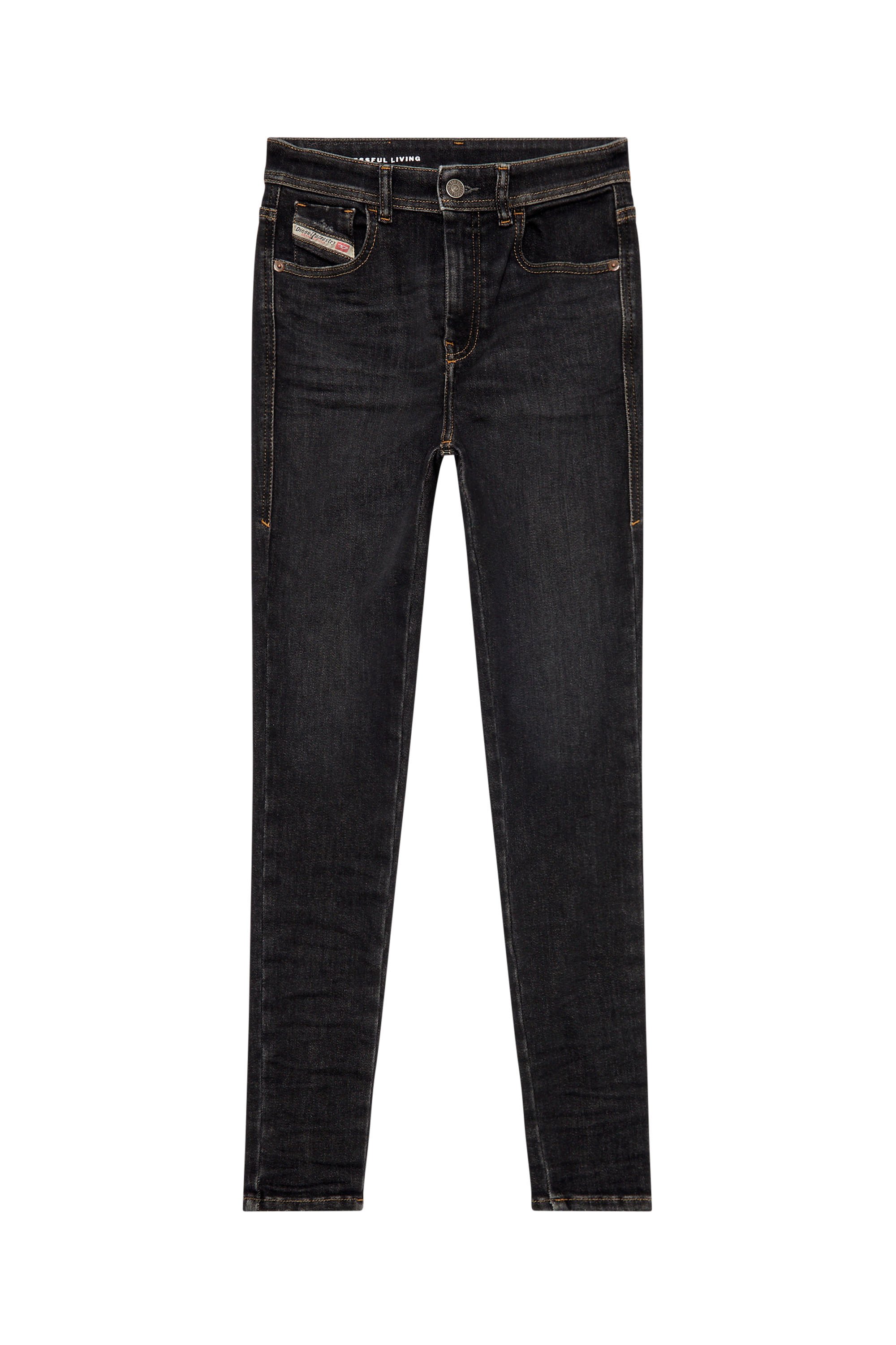 Diesel - Super skinny Jeans 1984 Slandy-High 09H89, Black/Dark grey - Image 5