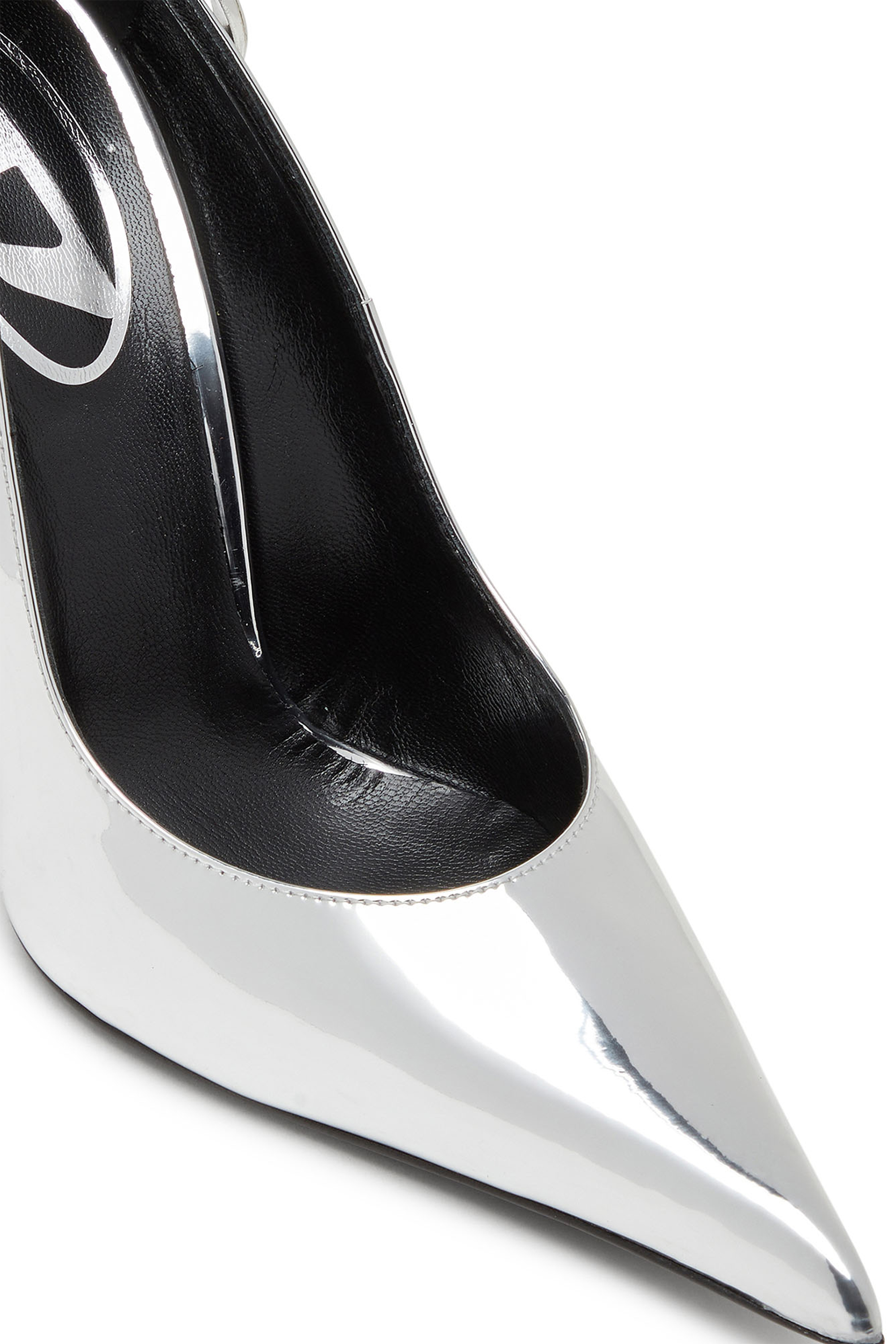D-TEN&HALF P, Silver Diesel - D-TEN&HALF P, Woman's D-Ten&Half-Metallic pumps with curved heel in Silver - 6