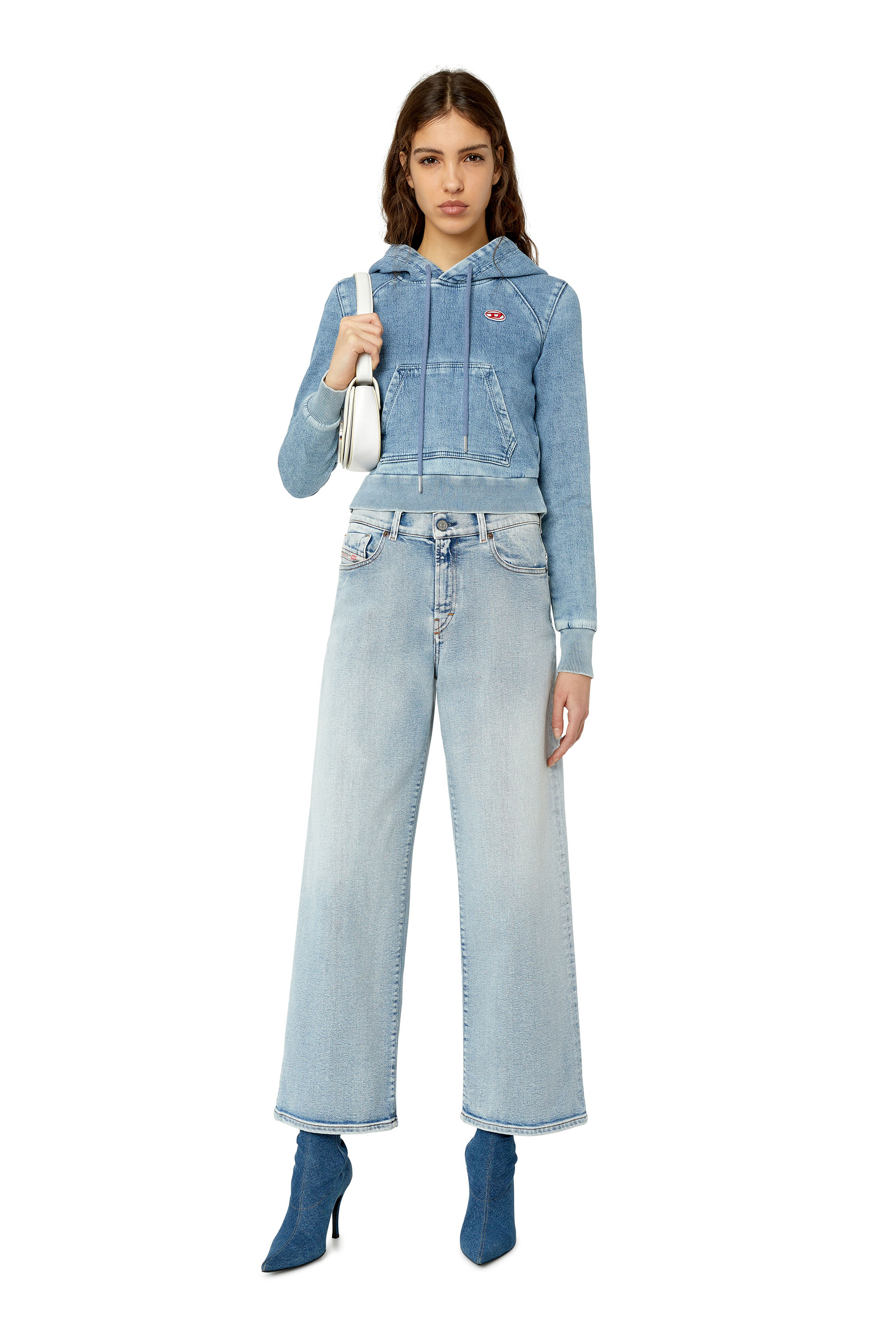 Diesel - 2000 Widee 9C08L Bootcut and Flare Jeans, Light Blue - Image 4