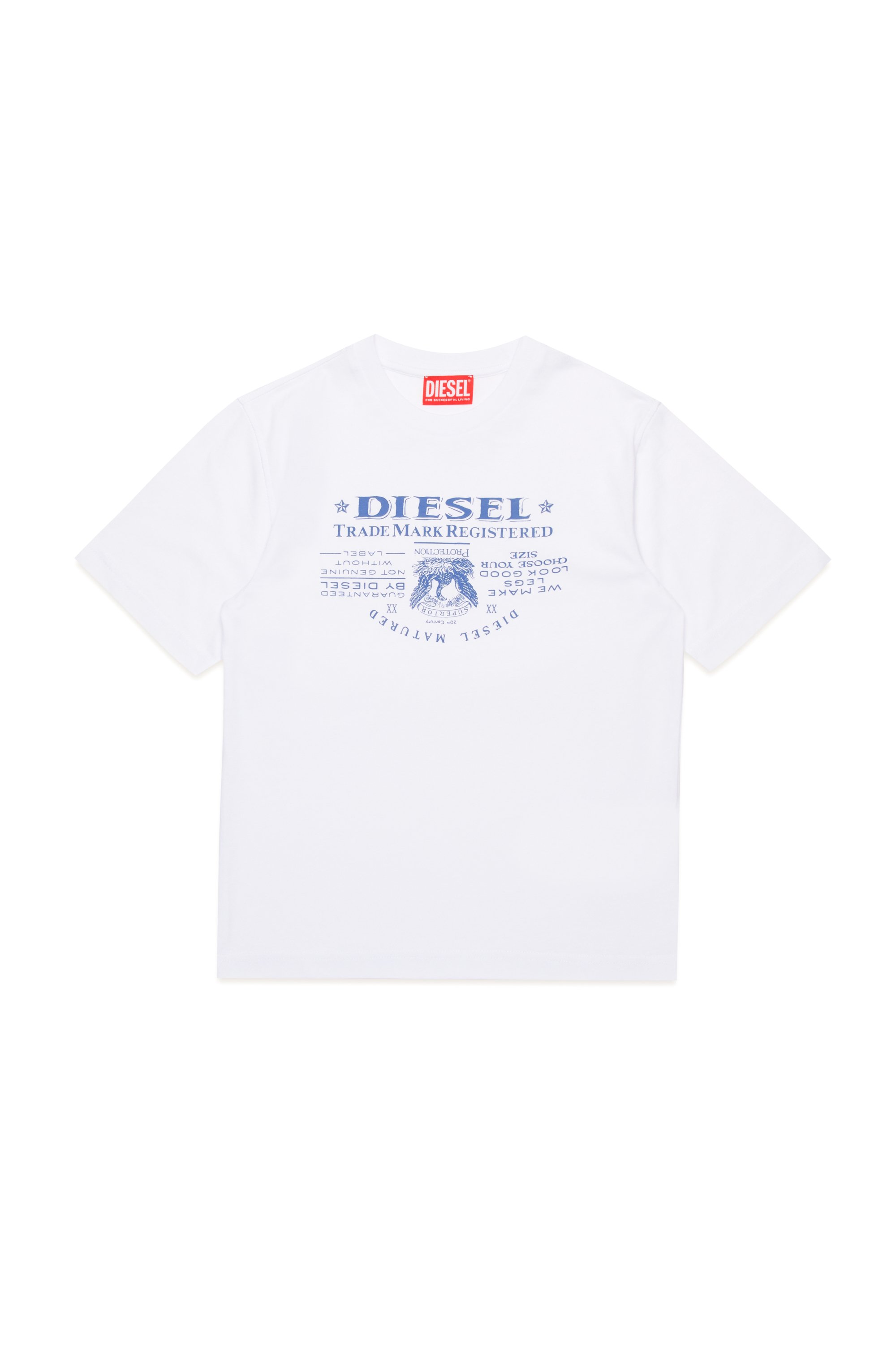 Diesel - TJUSTL4 OVER, Man's T-shirt with Jacron Patch print in White - 1