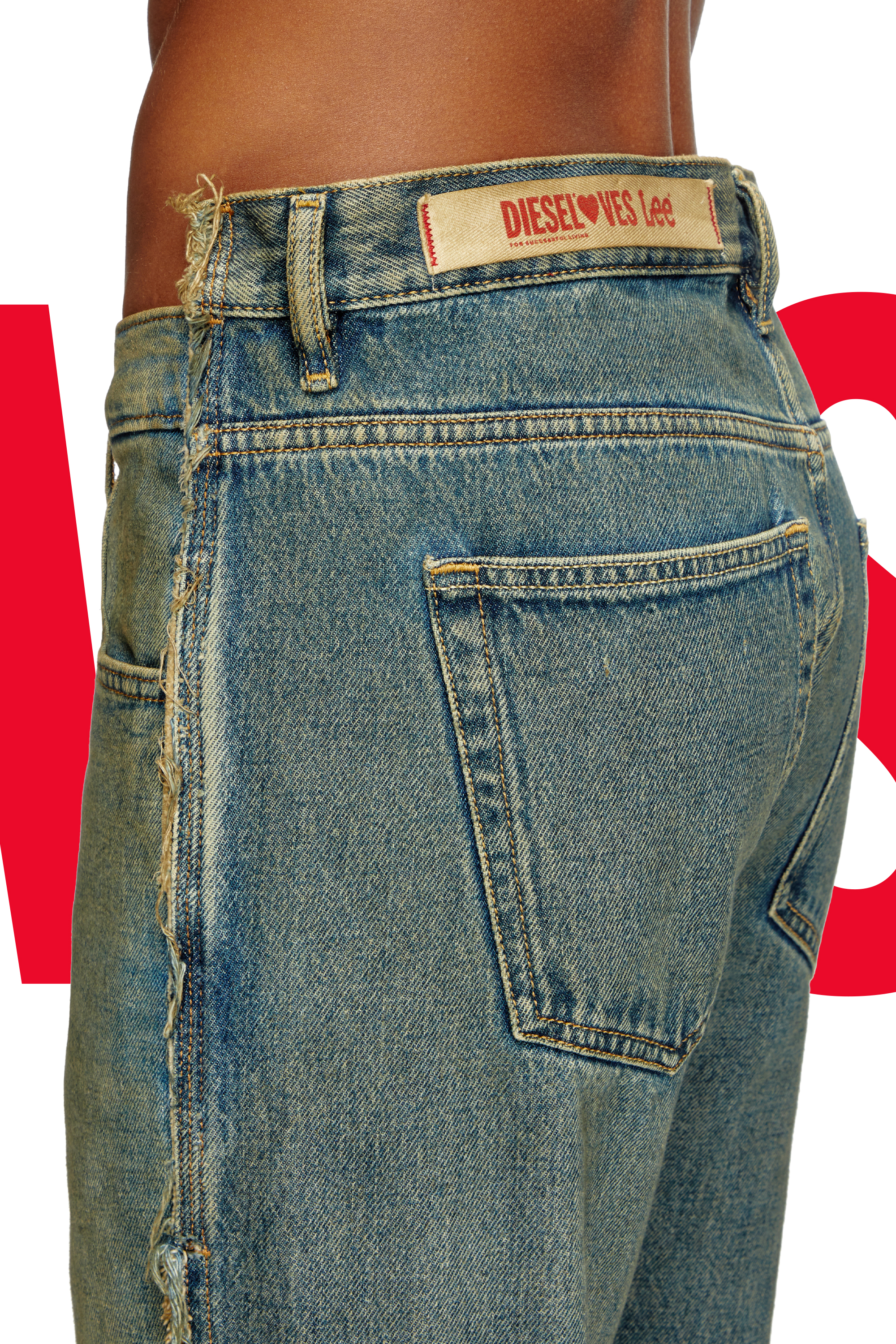 Diesel - Man's Regular Jeans Dieseloves 04 09M98, Dark Blue - 2