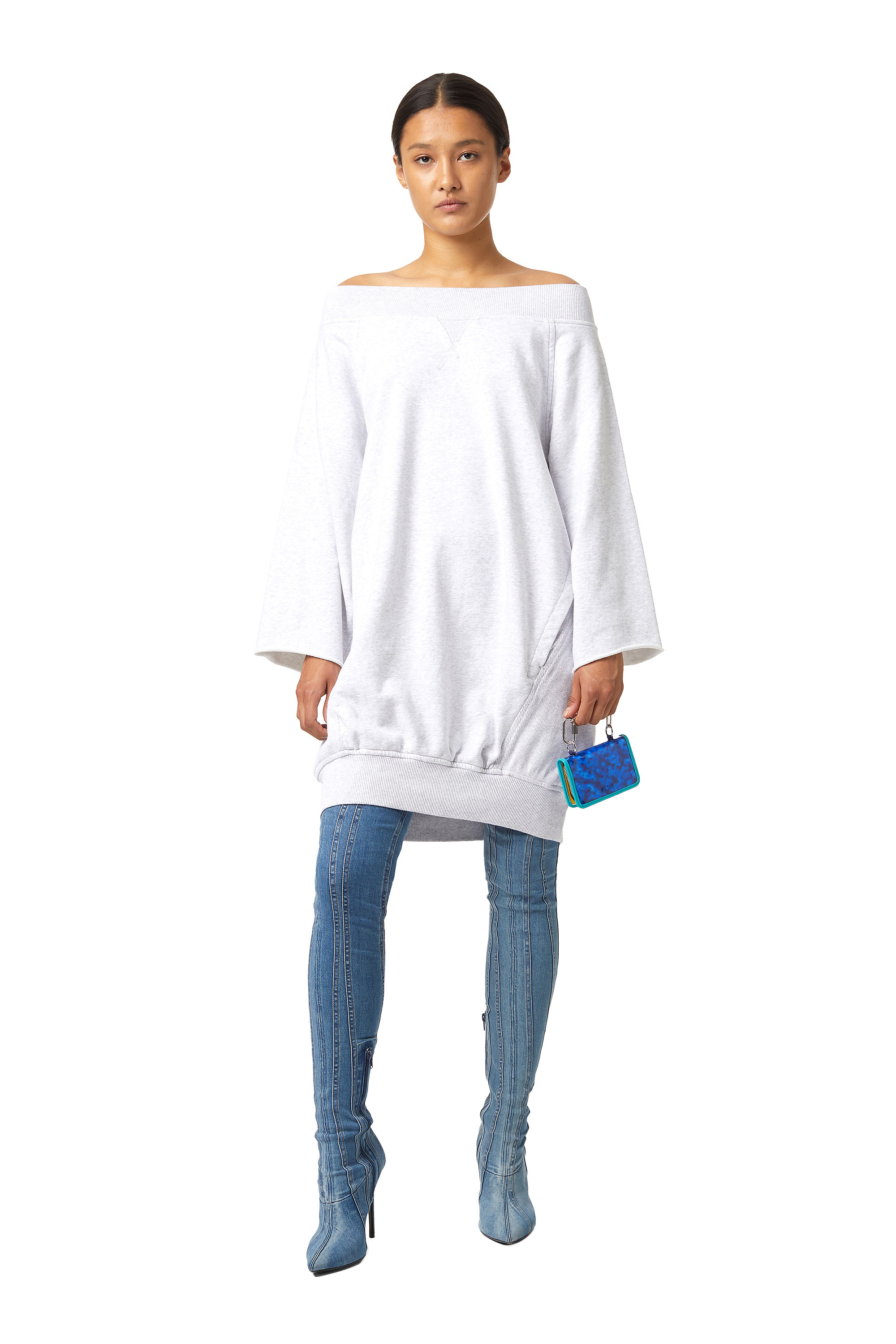 D-AKUOKET-RIB, Light Grey - Dresses