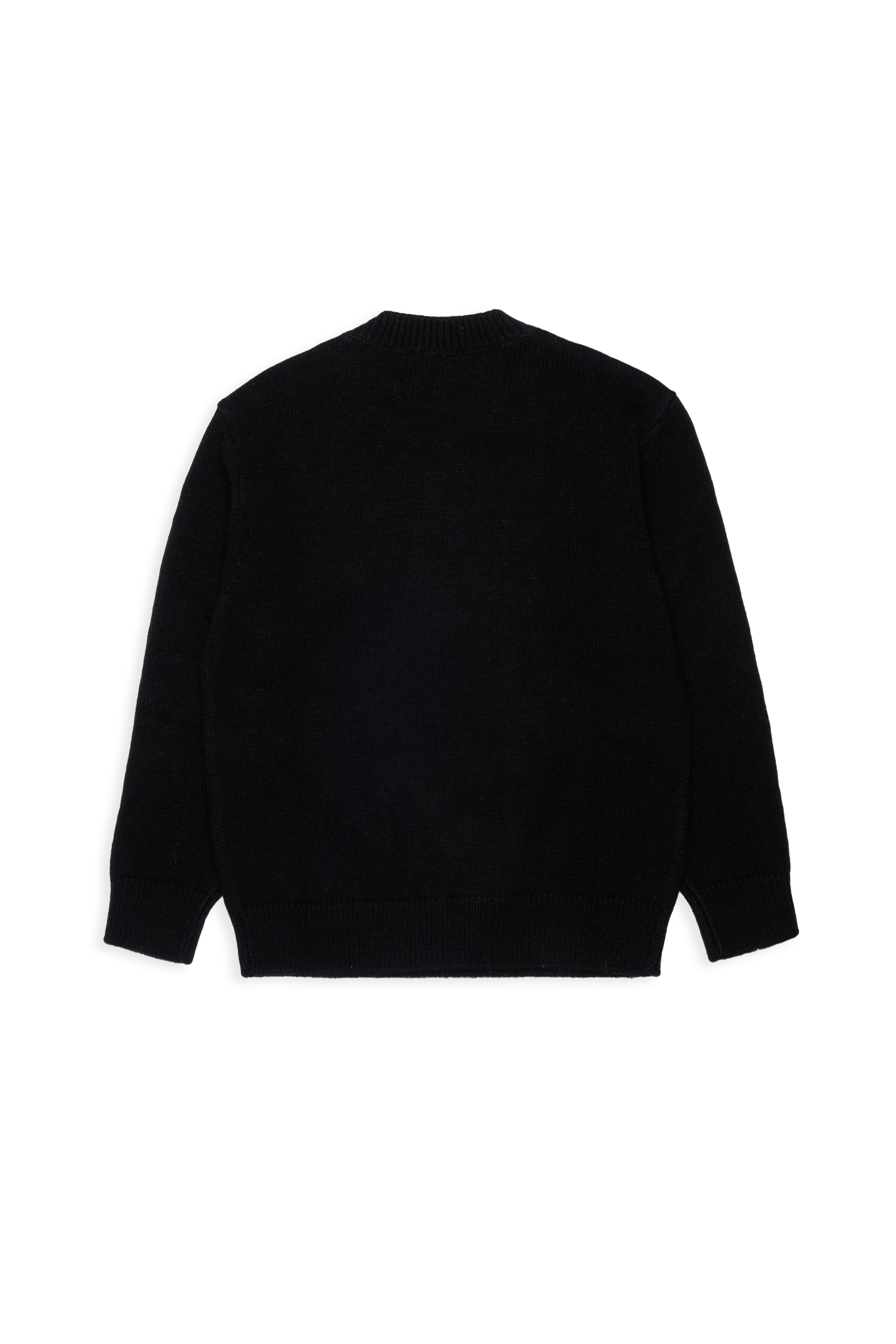 Diesel - KONZI OVER, Man's Cashmere-enriched jumper with destroyed logo in Black - 2