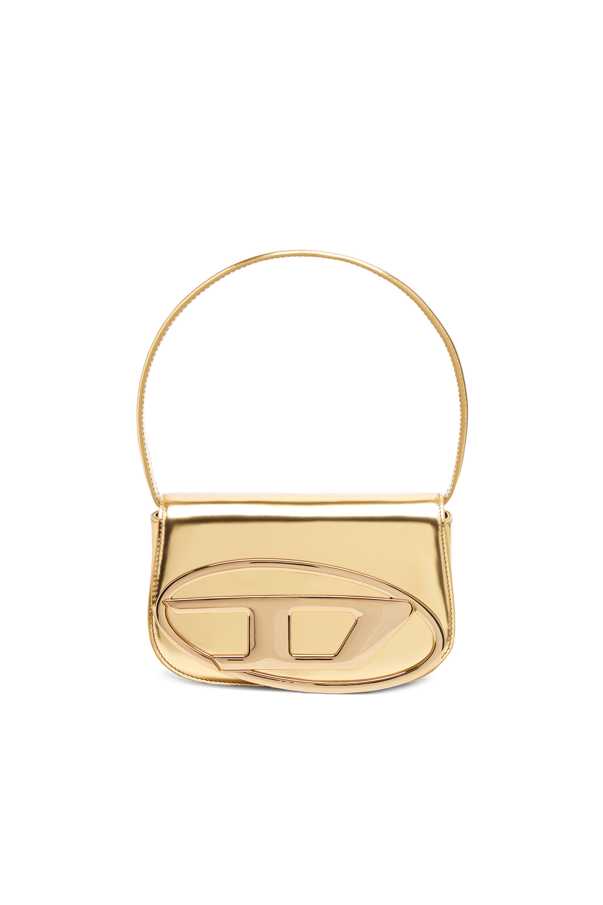 1DR, Gold Diesel - 1DR, Woman's 1DR-Iconic shoulder bag in mirrored leather in Gold - 1